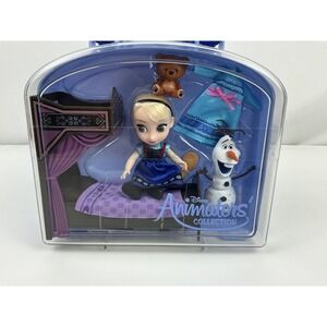 Disney Frozen Elsa Mini Doll Playset Animator‎ Collection Figure Olaf Bed NEW